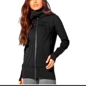 Lululemon stride 2 Black Zip-Up Jacket hoodie Sz 10